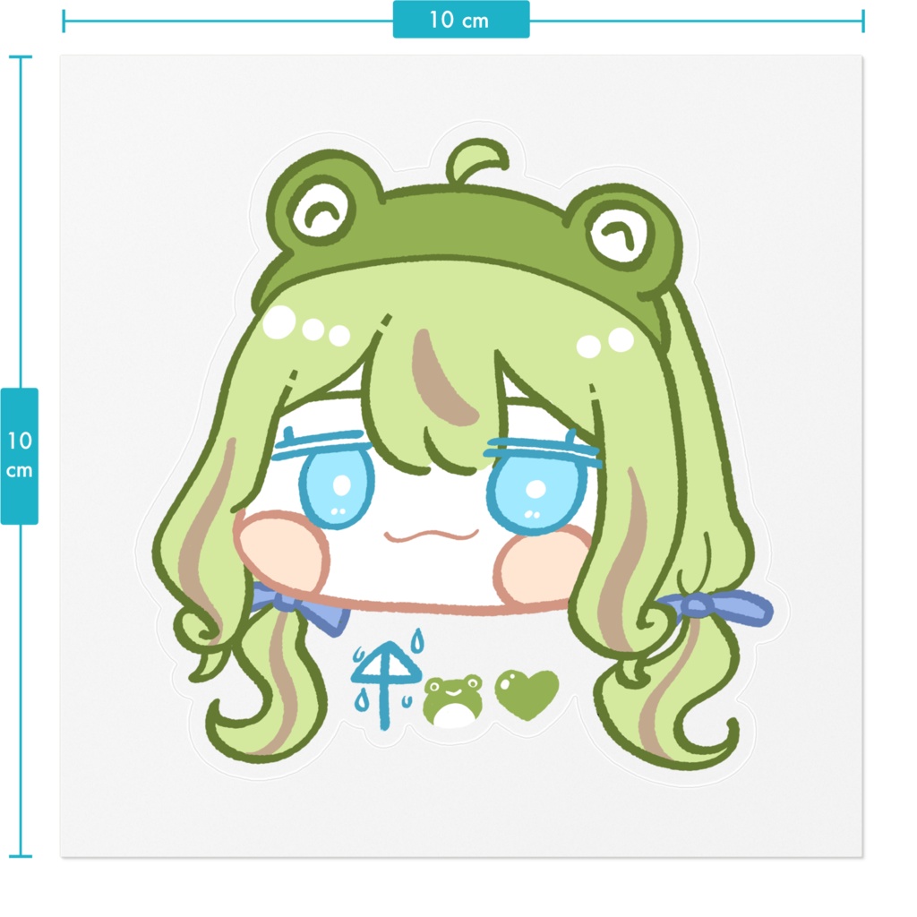 でかい!あめちゃんの顔ステッカー