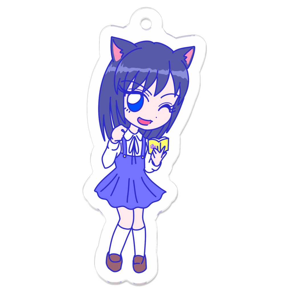 【2021年ウィンク立ち絵】こん_SAN18 アクリルキーホルダー50mm×50mm