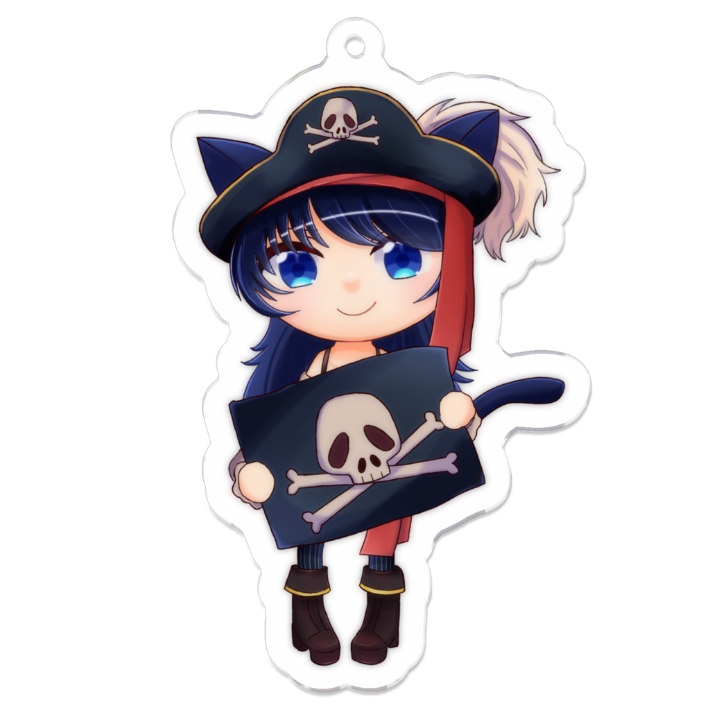 「海賊旗に口づけを」こん_SAN18表紙キャラクター衣装 アクリルキーホルダー