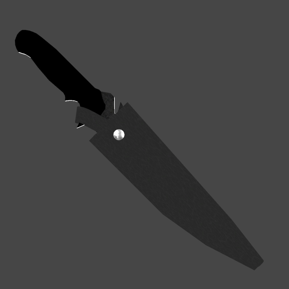 フルタングナイフ 革シース付き【VRChat想定】