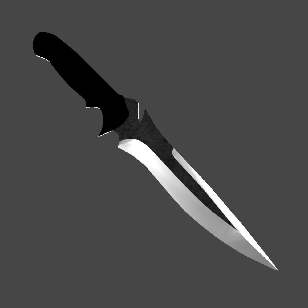 フルタングナイフ 革シース付き【VRChat想定】