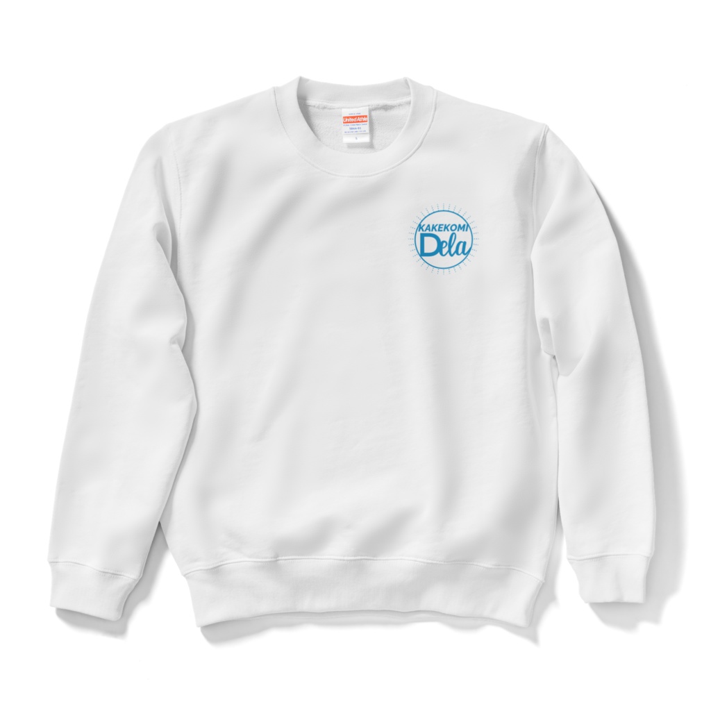 KAKEKOMIDELA（White＆Blue）ワンポイントロゴスウェット