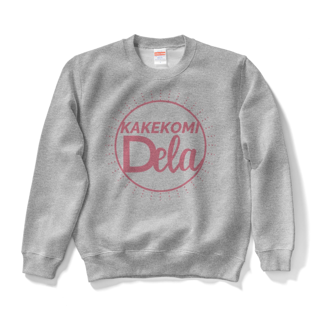 KAKEKOMIDELA（grey＆pink）スウェット