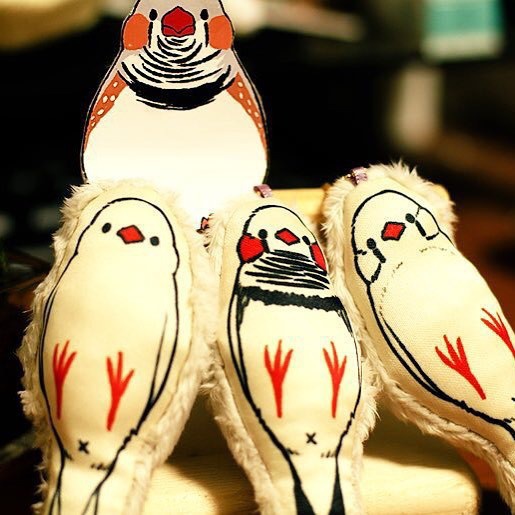 にぎころクッション　キンカチョウ