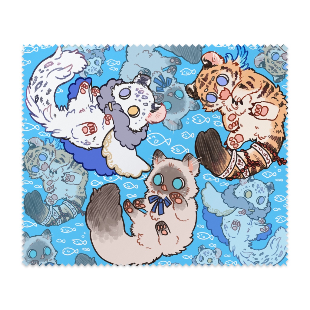 ねこたちめがねふき