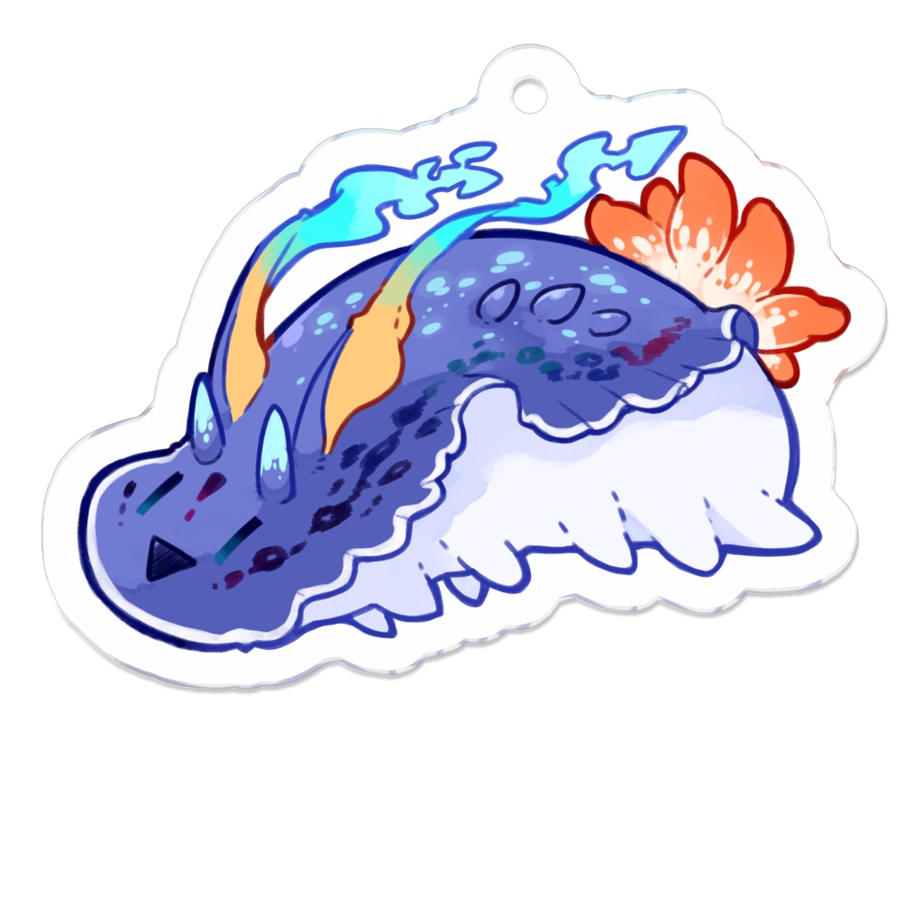 ン。ミ''ウシ(青)アクリルキーホルダー