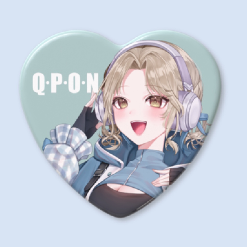 【Q・P・O・N リリース記念】ハート缶バッジ