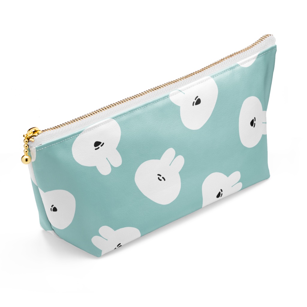 ポーチ(うさちゃんがたくさん 水色)