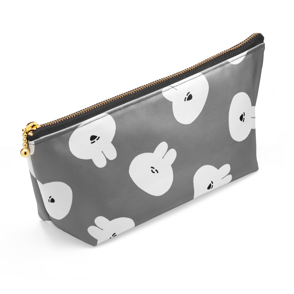 ポーチ(うさちゃんがたくさん グレー)