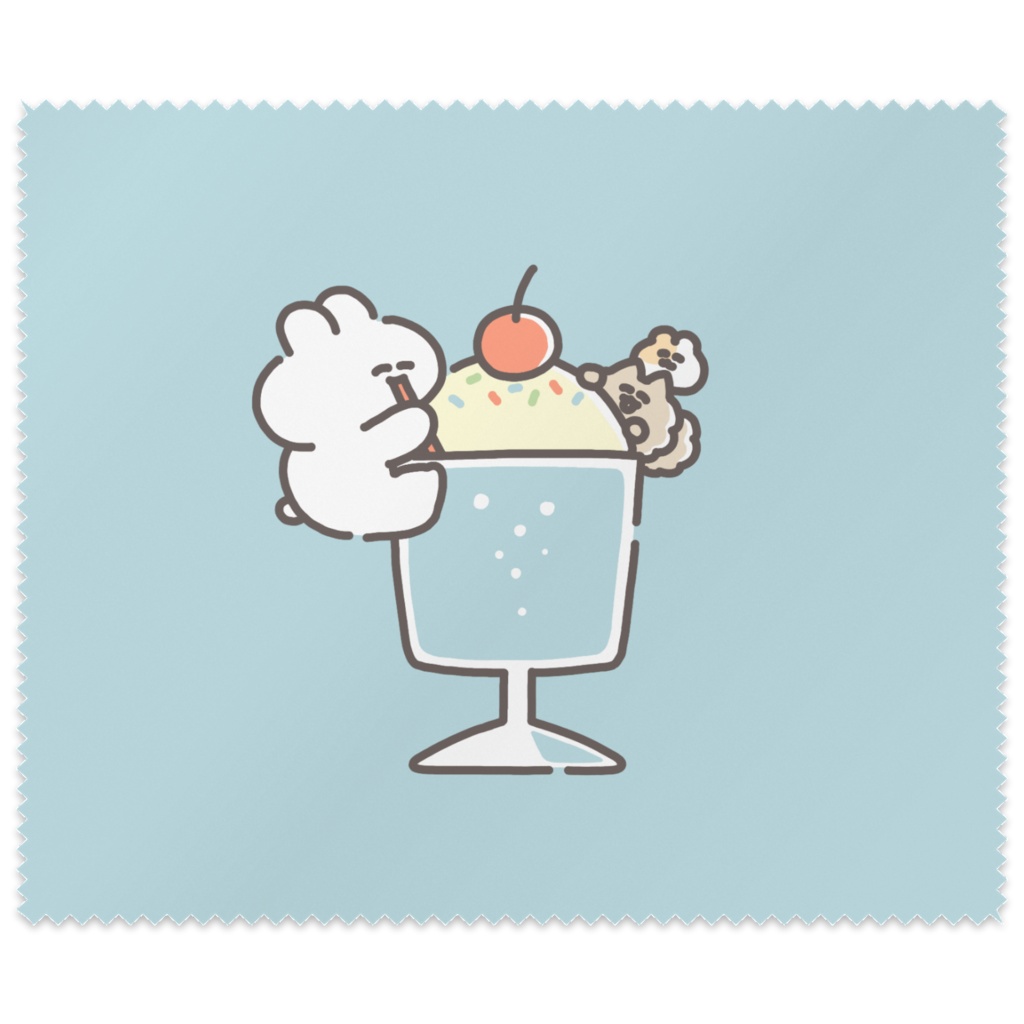 メガネ拭き（クリームソーダとうさちゃん）