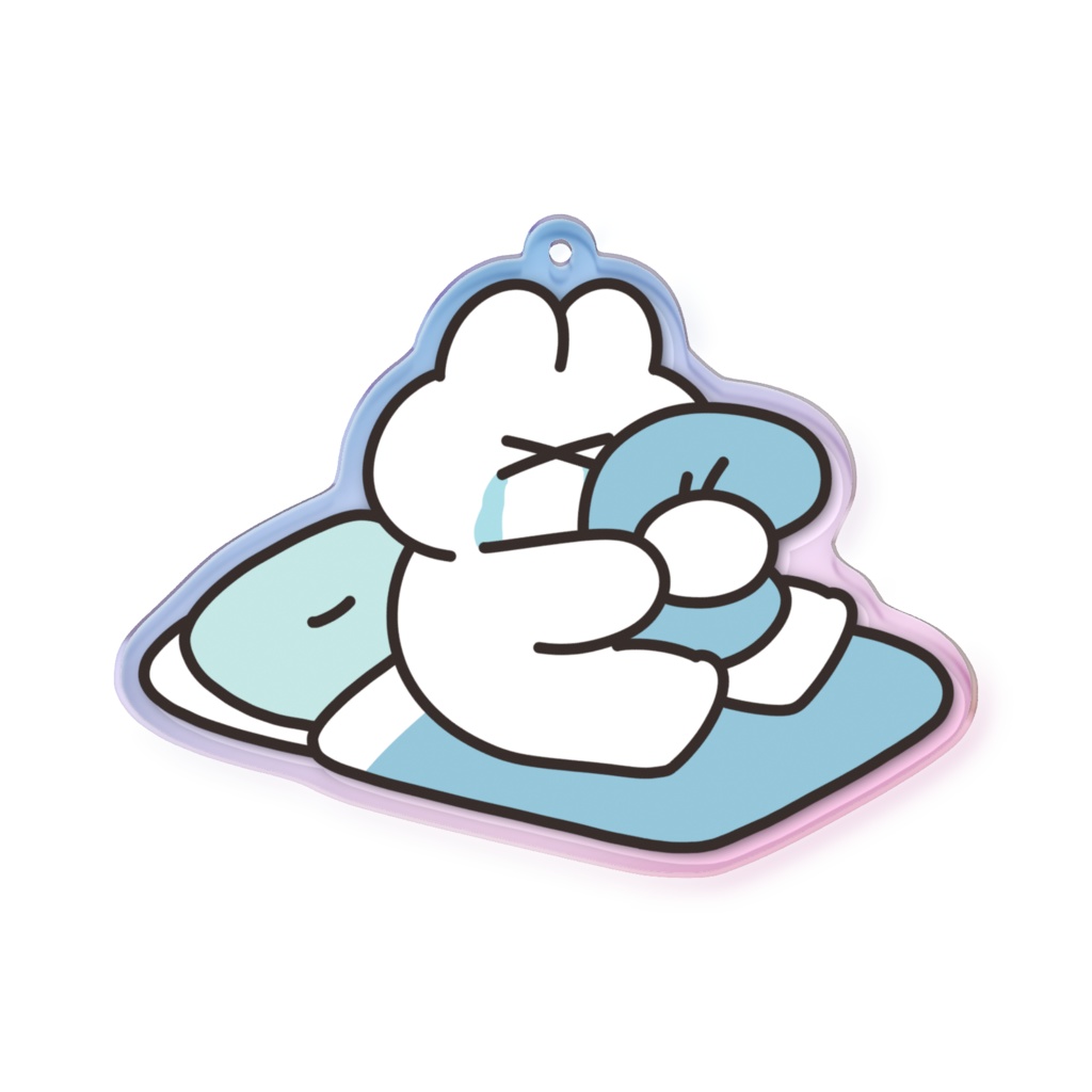 オーロラアクリルキーホルダー(限界うさちゃん)