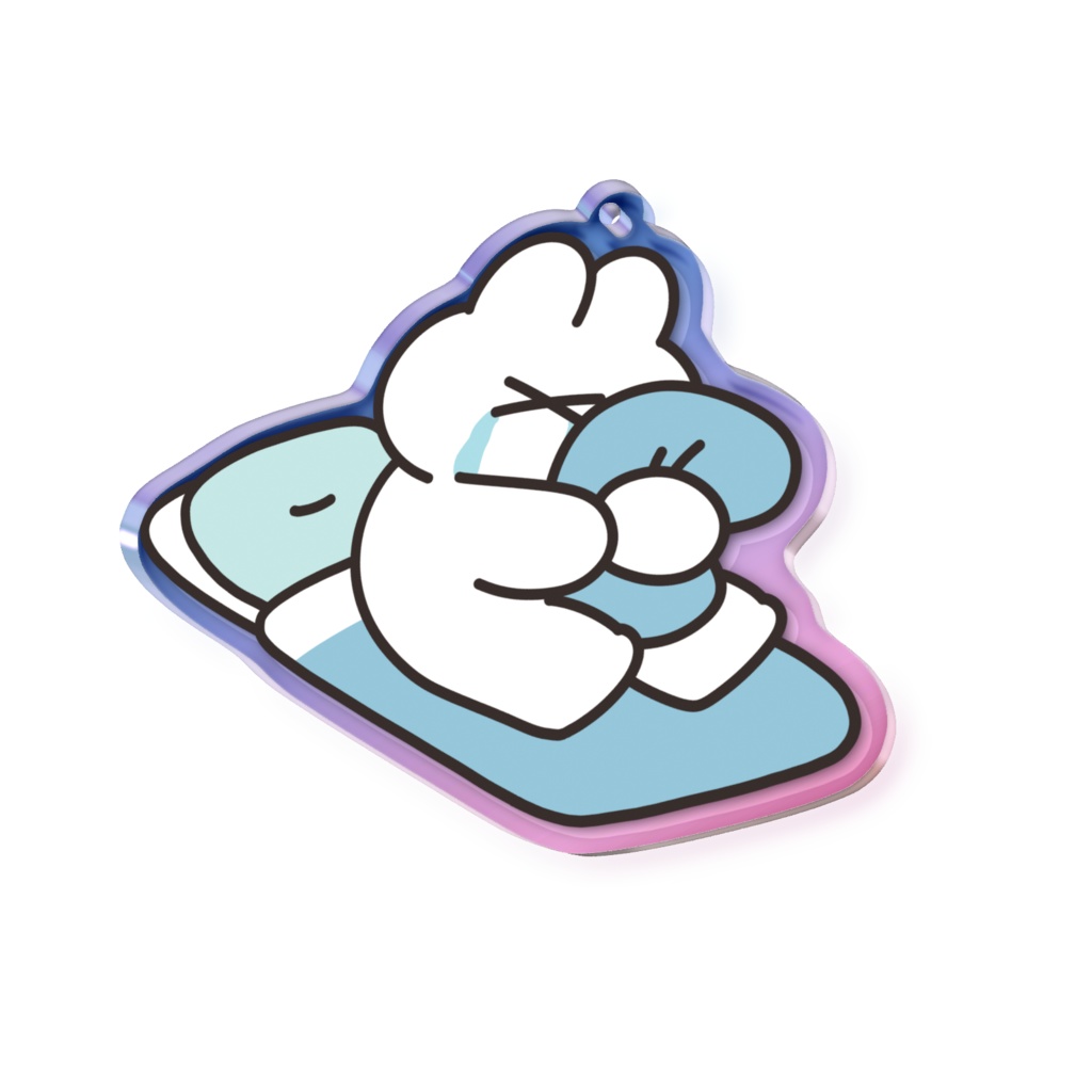 オーロラアクリルキーホルダー(限界うさちゃん)