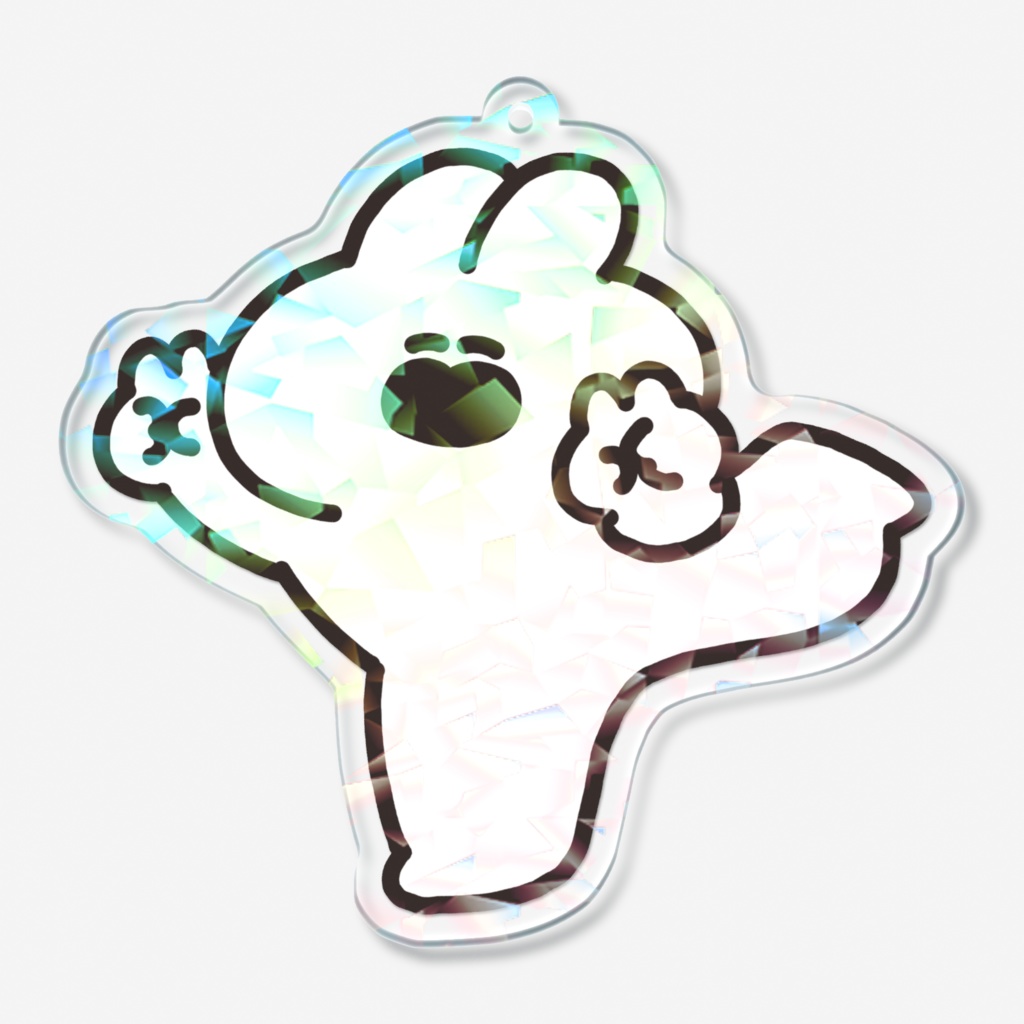 ホログラムアクリルキーホルダー（ピース）