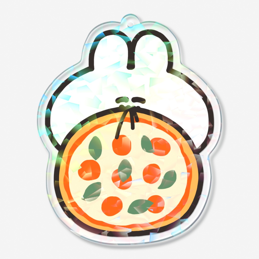ホログラムアクリルキーホルダー（ピザ）