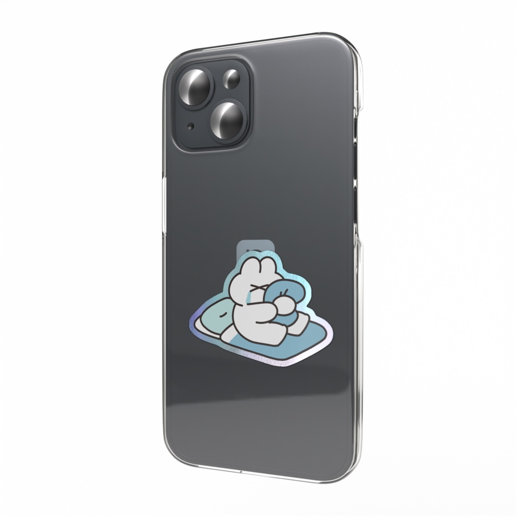 オーロラスマホステッカー(限界うさちゃん)