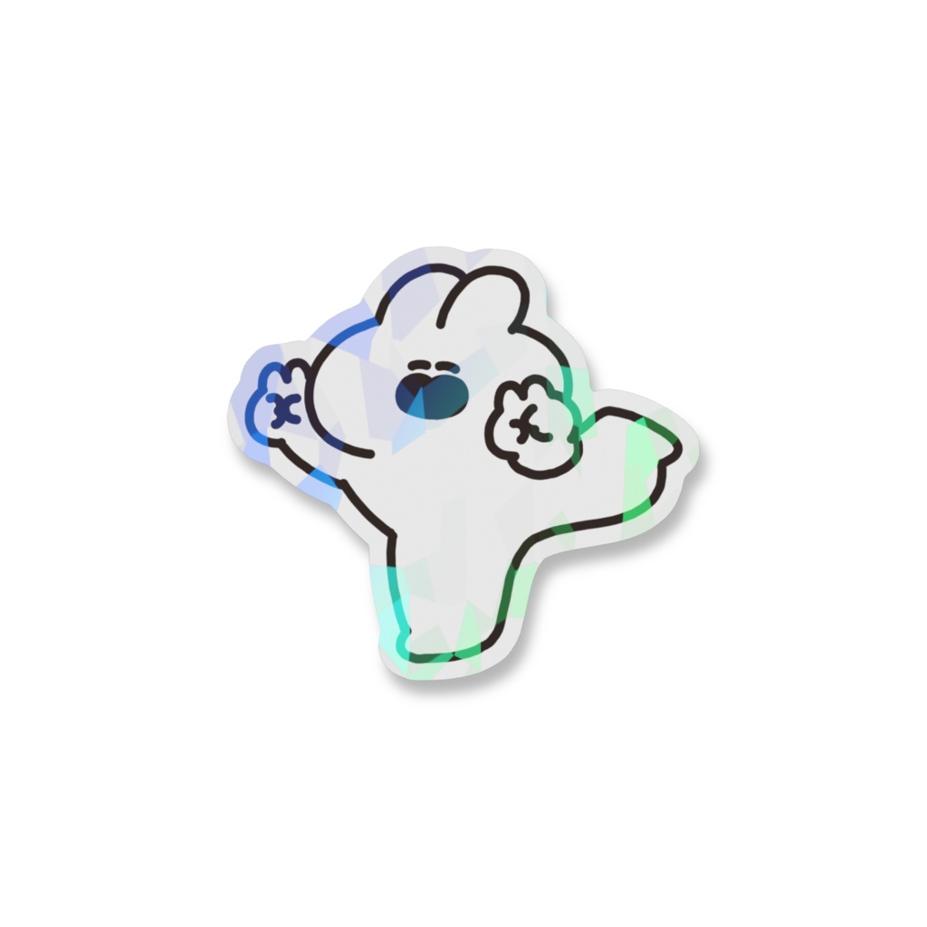 ホログラムスマホステッカー（ピース）