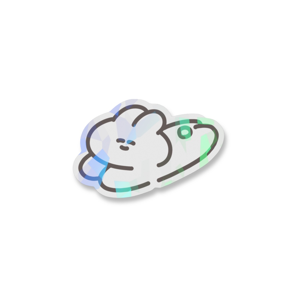ホログラムスマホステッカー(駆け込みうさちゃん)