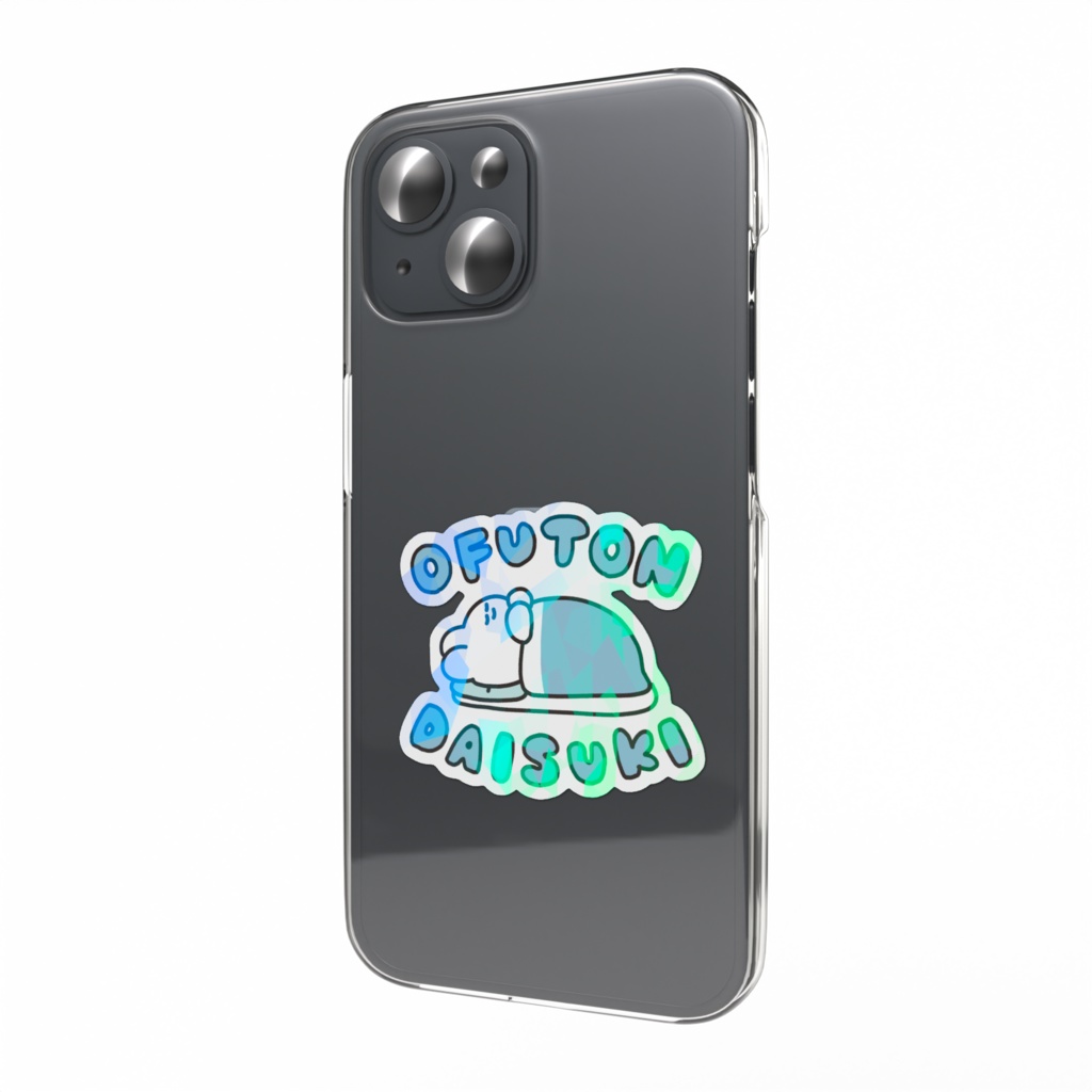 ホログラムスマホステッカー(お布団だいすき)