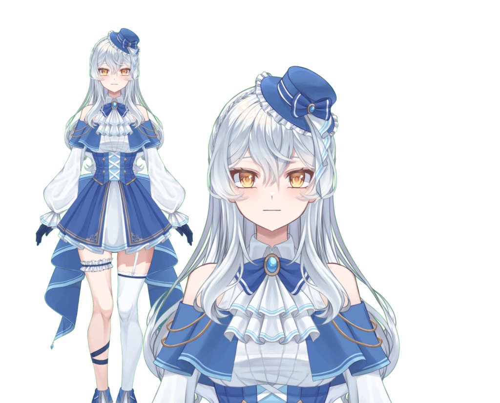 【Live2D model 限定1点】Cool blue girl (VTS用)