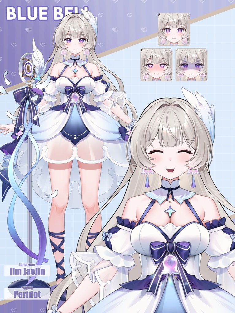 【Live2D model 限定1点】Lady bluebell (VTS用)