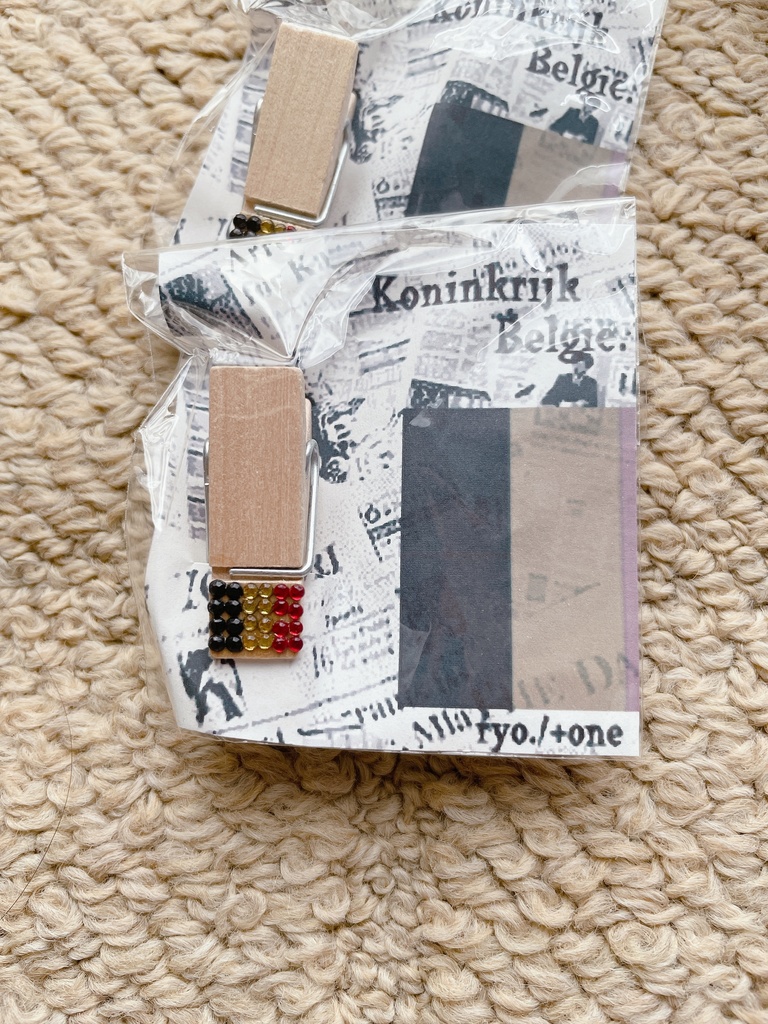 木製クリップ【国旗】