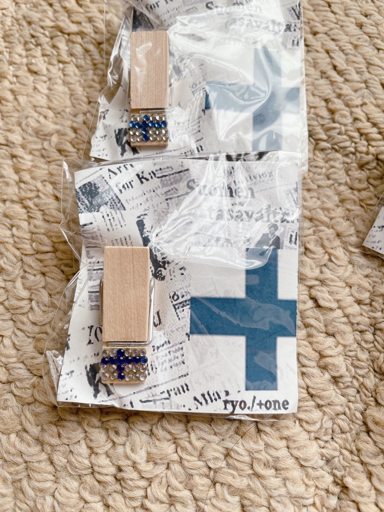 木製クリップ【国旗】