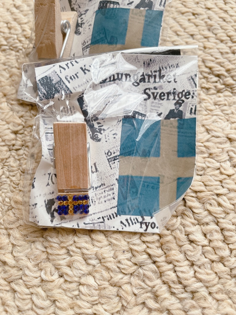 木製クリップ【国旗】