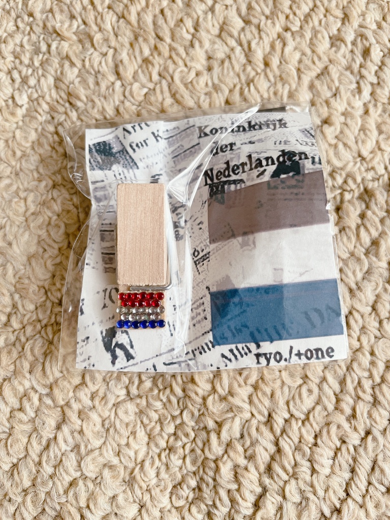 木製クリップ【国旗】