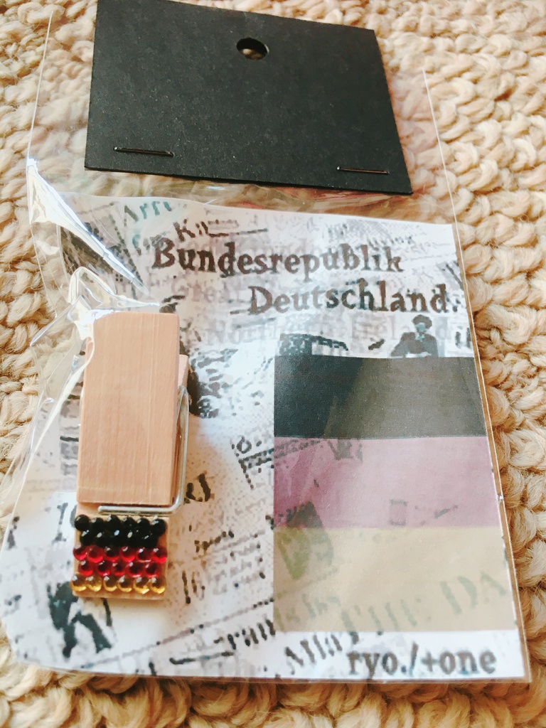 木製クリップ【国旗】