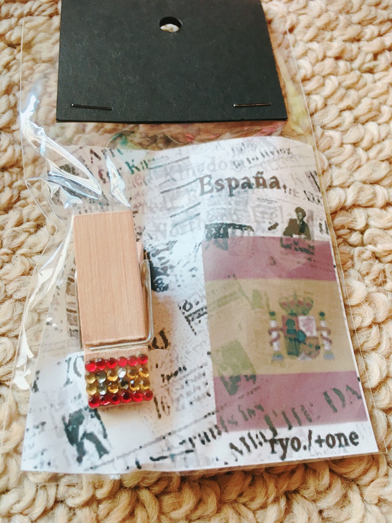 木製クリップ【国旗】