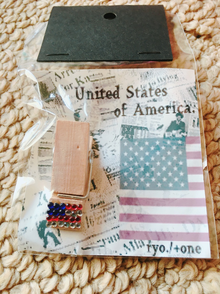 木製クリップ【国旗】