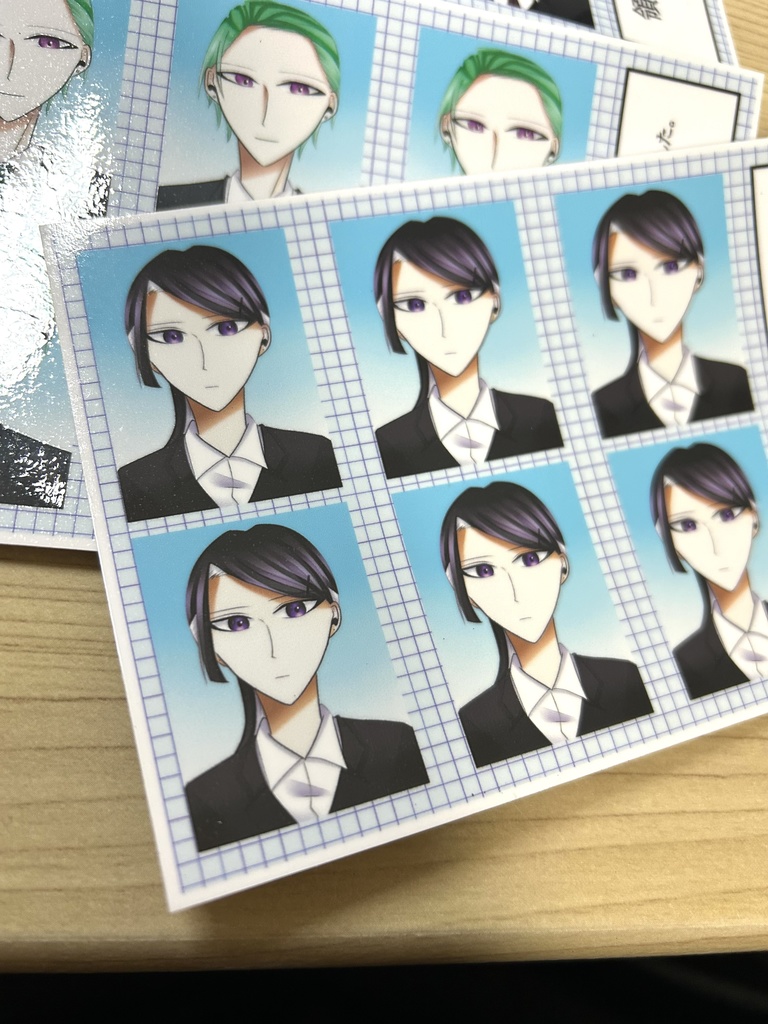 証明写真風シール