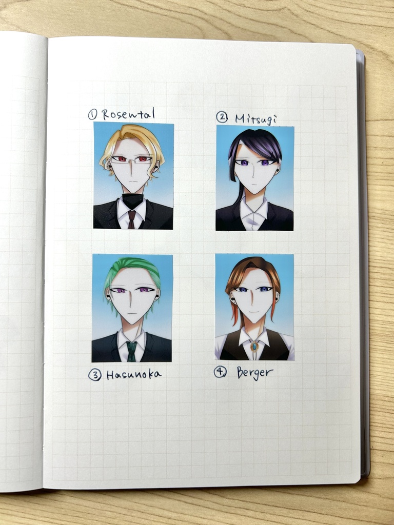 証明写真風シール