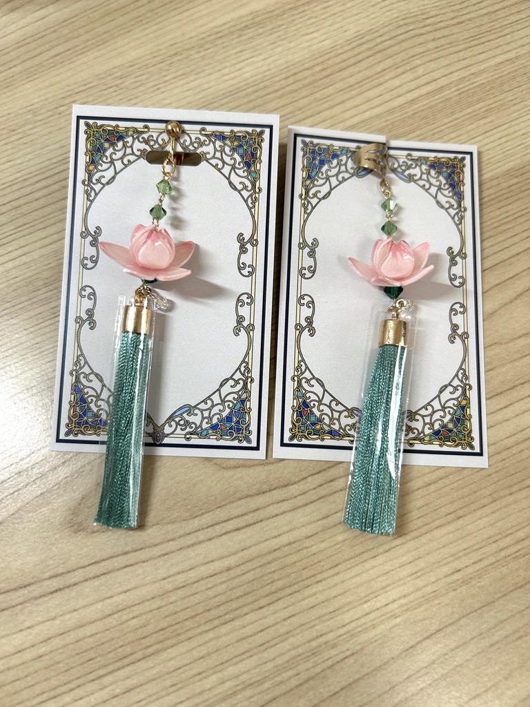 調香師の蓮の花片耳イヤリング/イヤーカフ/簪