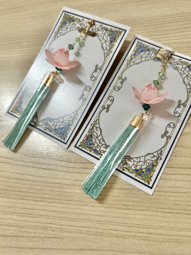 調香師の蓮の花片耳イヤリング/イヤーカフ/簪