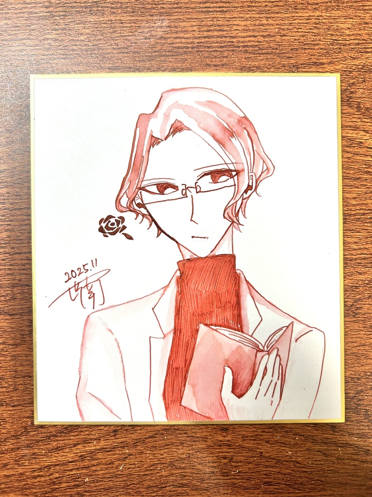 インク原画色紙