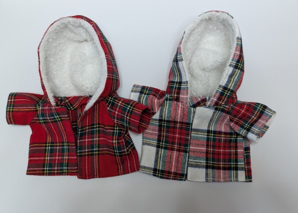 フード付コート(タータンチェック)