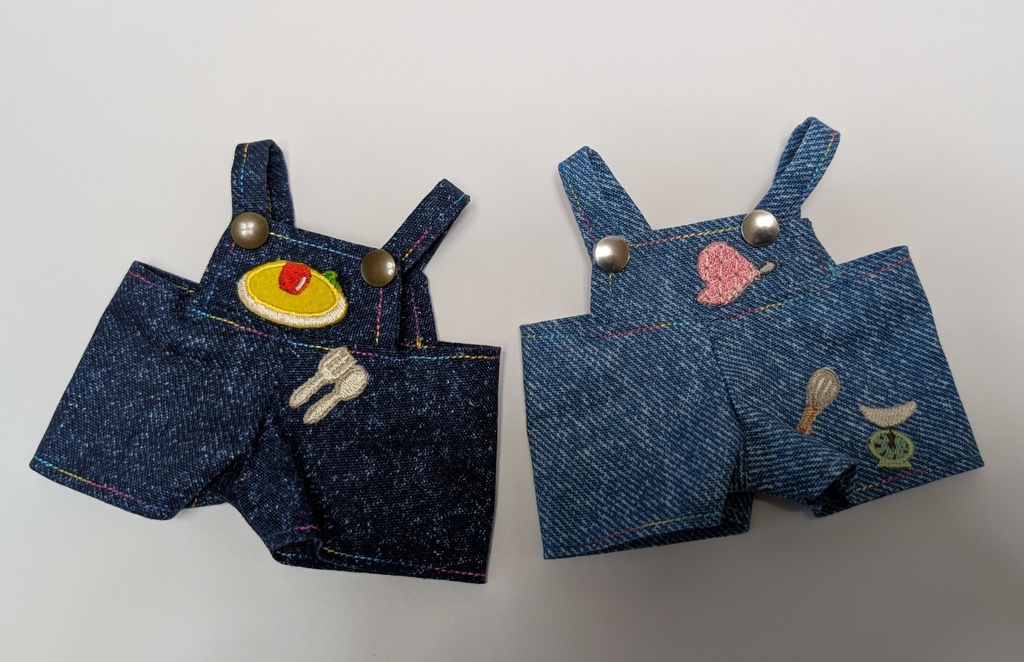 作るピス・食べるモフ　サロペット(ペア販売)