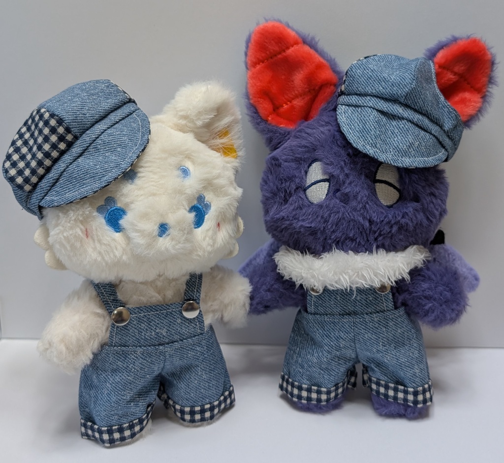 キャスケット・サロペットセット(ブルー)