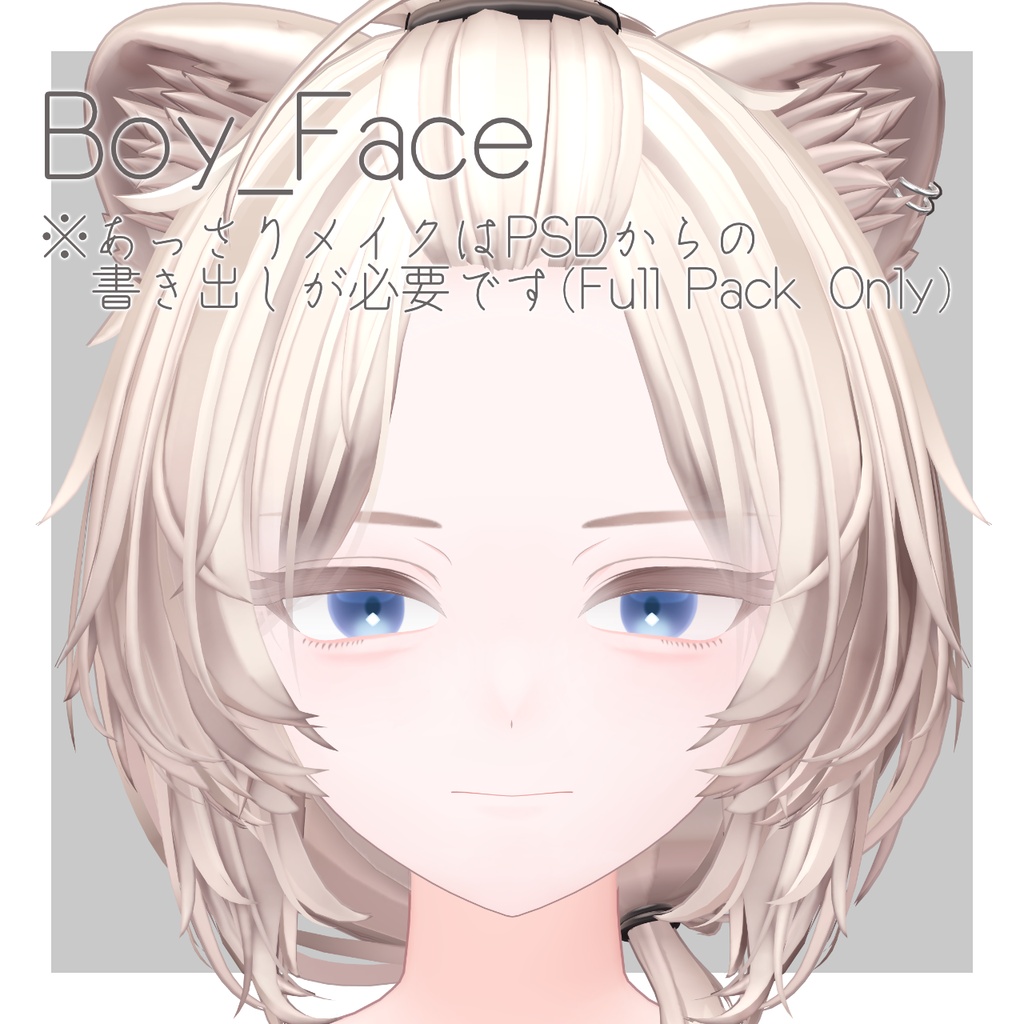 【真央 -mao-】Pure Makeup & Eye Pack+α 【VRC想定】