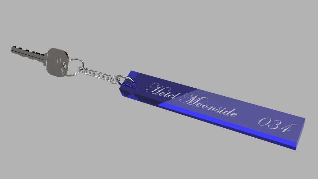 Hotel Moonside キーホルダー Fusion360 3Dモデル