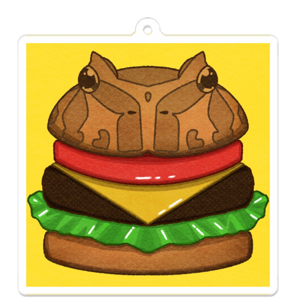 ベルツノバーガー アマツノバーガー スクエアキーホルダー