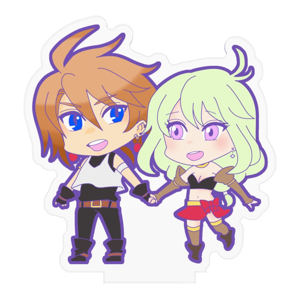 おでかけラインアーサ&スズラン アクリルフィギュア 70x70mm