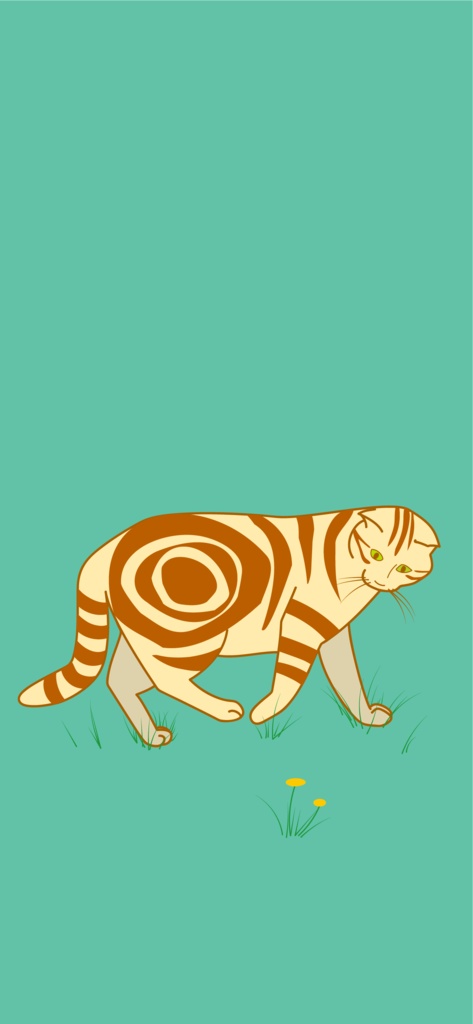 スマホ向け壁紙　アメショレッド