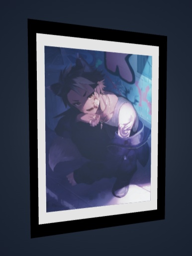 大上くる4周年記念イラストフレーム(3Dモデル)