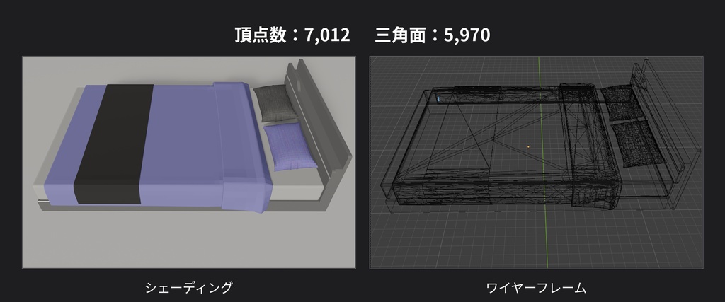 【Low Poly】1Kルーム家具セット 3Dモデル+1kルーム|ゲーム・建築CG向け