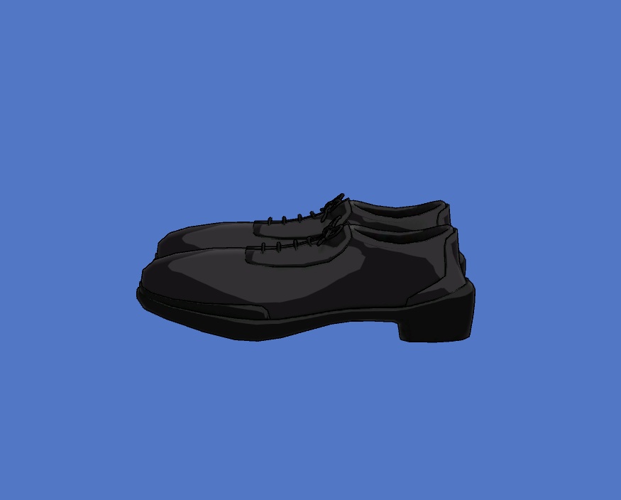 【VRC想定】黒 革靴 black shoes