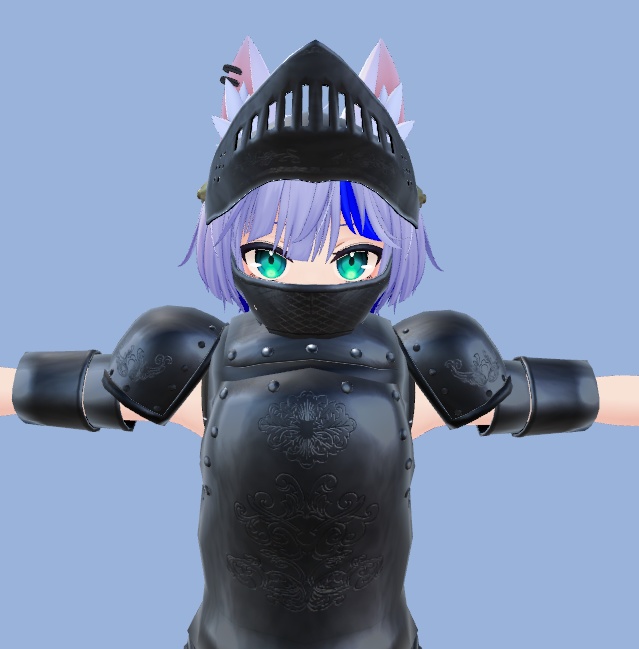 【マスクが上がるよ・西洋】甲冑 シルバー