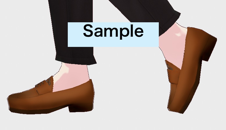 Vroid用革靴テクスチャ