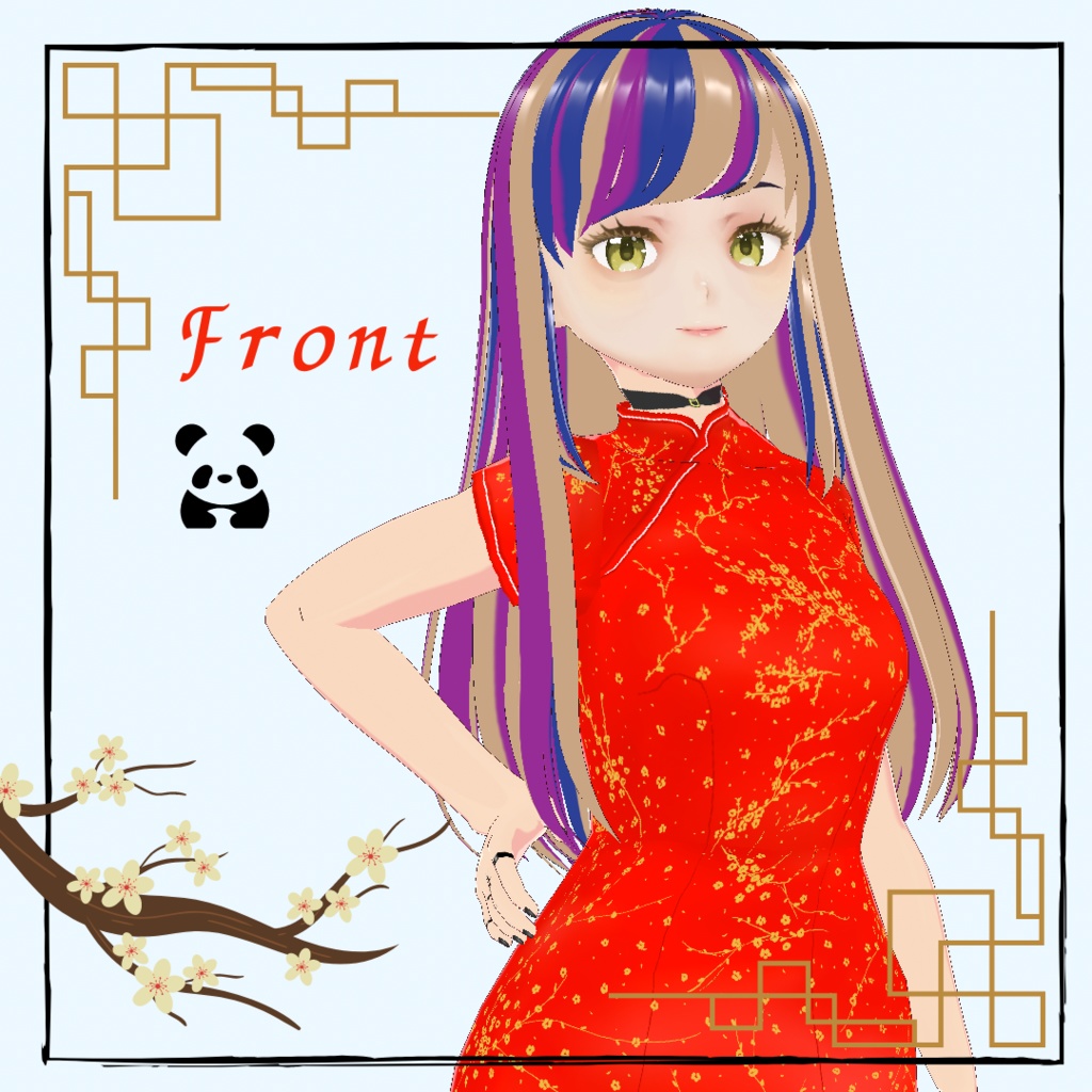 【Vroid】Chinadress(チャイナ服)